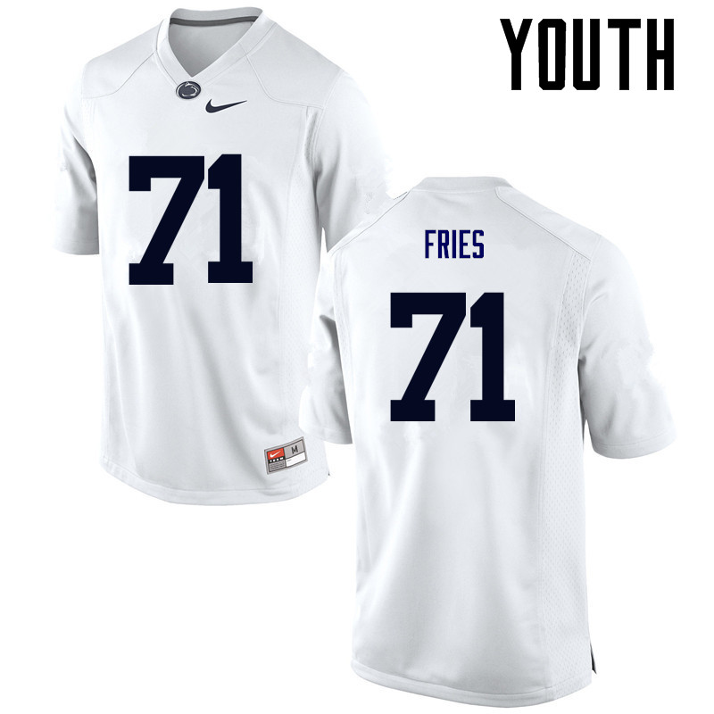 Youth Penn State Nittany Lions #71 Will Fries College Football Jerseys-White